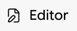 Editor navigation item in the Radiant dashboard