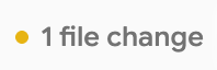 One file change indicator in the editor